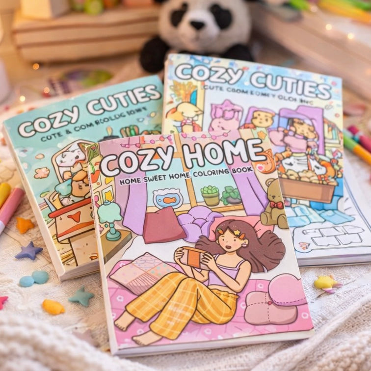 Cozy Coloring kleurboeken 4 stuks