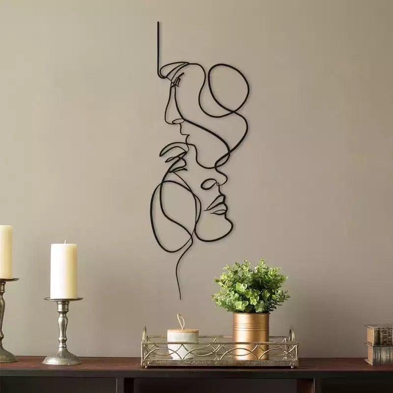 Metalen aesthetic muur decoratie