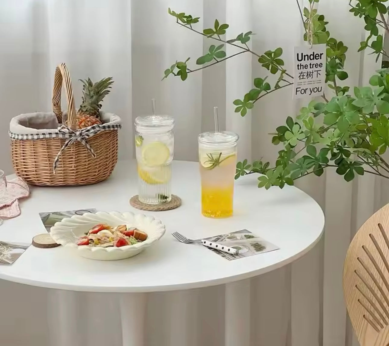 Drinkglazen met waterdichte deksel