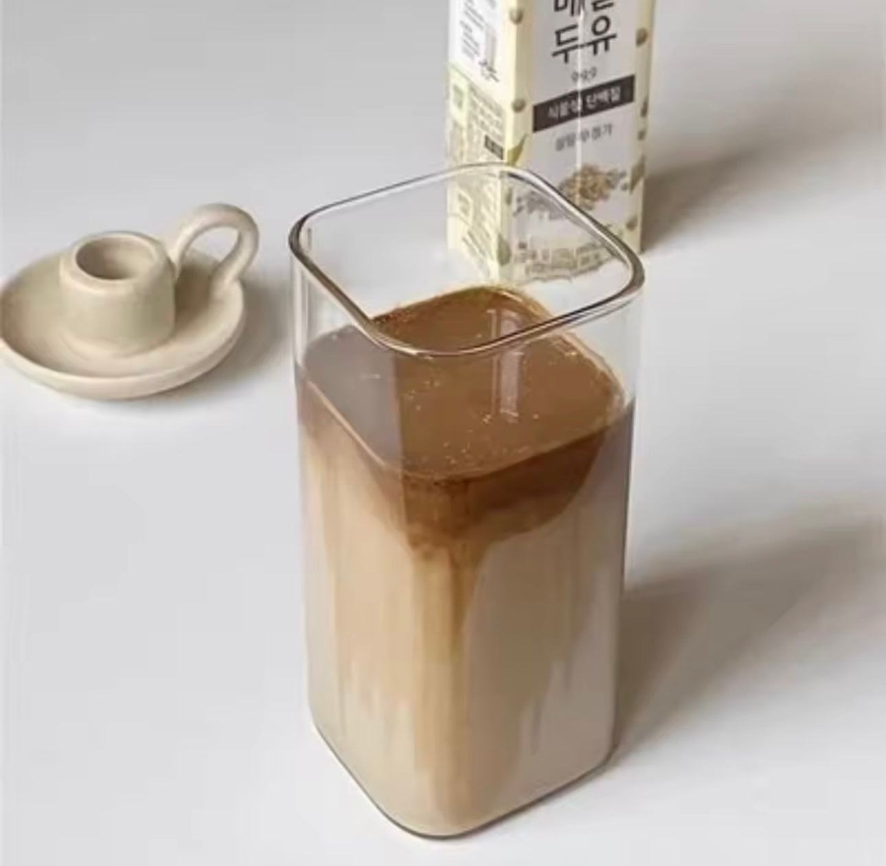 Vierkante drinkglazen met Deksel